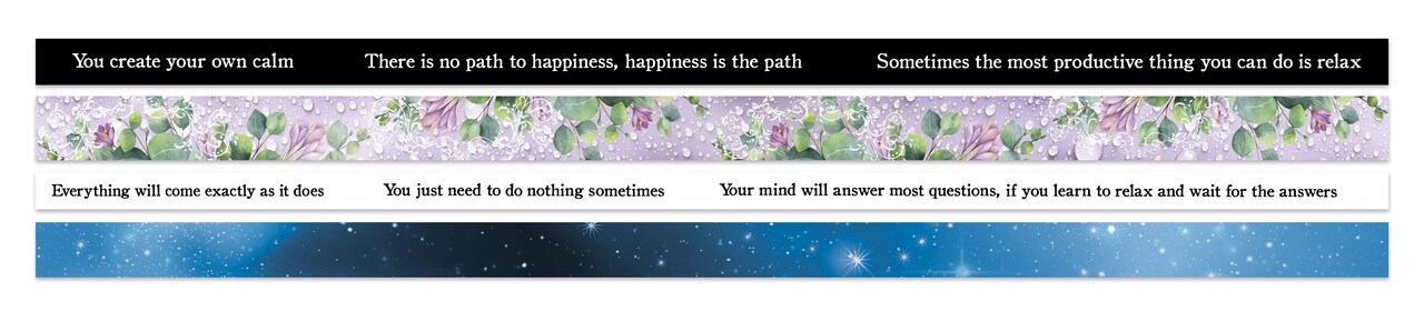 Studio Light Jenine's Mindful Art Washi Tape Time to Relax 47x47mm 4 RL nr.03